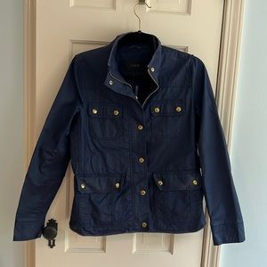 Jcrew Women’s Waxed Jacket Navy